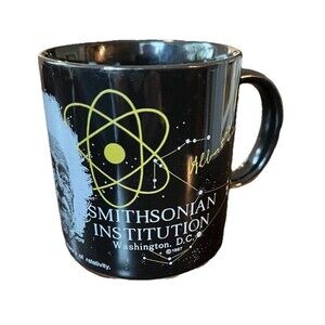 1987 Smithsonian Institute Albert Einstein scientist philosopher coffee mug